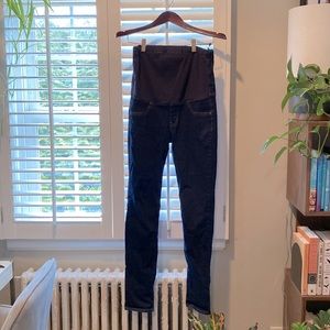 Uniqlo dark denim maternity jeans - skinny